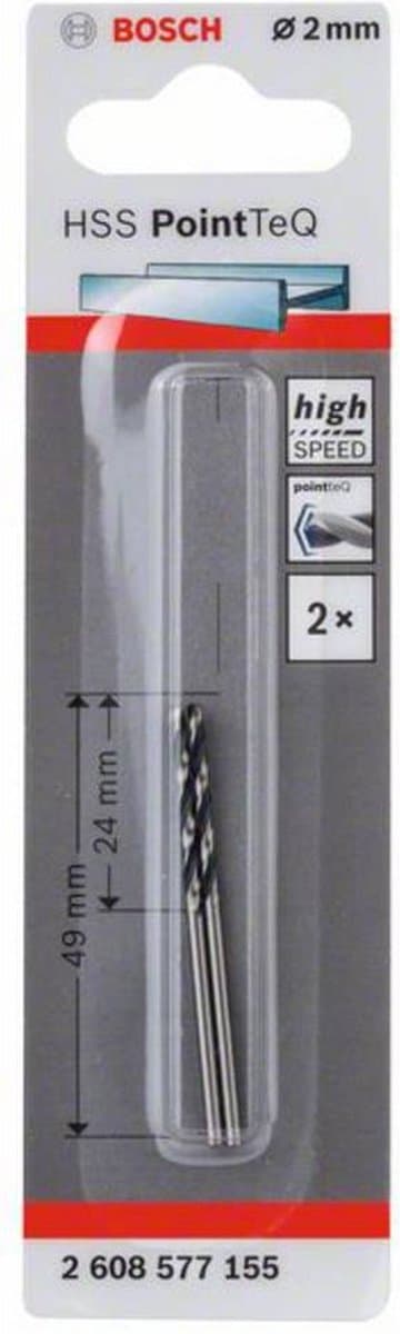 Bosch 2608577155 HSS PointTeQ spiralbor - 2 x 24 mm (2 stk.)