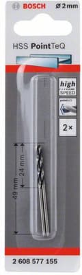 Miniatyrbillede 2 af 5: Bosch 2608577155 HSS PointTeQ spiralbor - 2 x 24 mm (2 stk.)