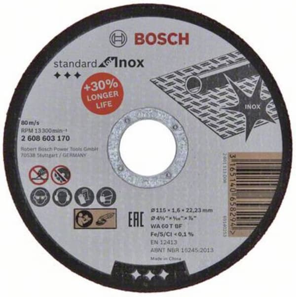 Kapskiva höger standard för Inox WA 60 T BF, 115 mm, 22,23 mm, 1,6 mm 1 st.