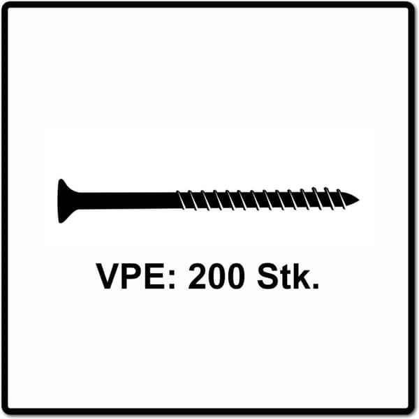 Fischer Power-Fast II 670272 spånpladeskruer 4,5 mm 50 mm T-profil stål galvaniseret 200 stk (67 stk.