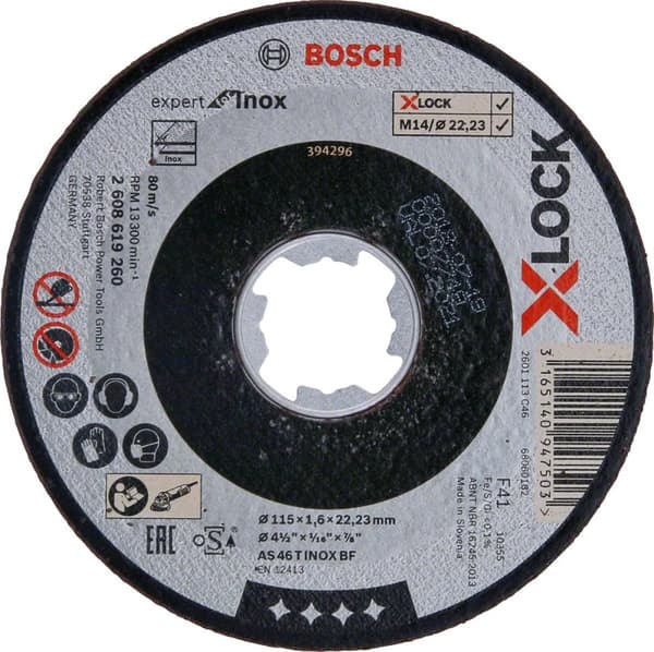 Bosch tilbehør 2608619260 Skæreskive højre 115 mm 22,23 mm 1 stk.