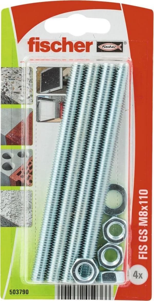 Fischer FIS GS M8 x 110 K NV Skruvankare 110 mm 10 mm 503790 1 set(ar)