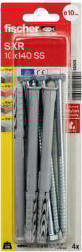 Miniatyrbillede 2 af 5: Fischer SXR 10 x 140 SS K NV Byggestik 140 mm 532679 1 sæt(er)