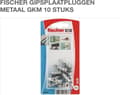 Miniatyrbild 2 av 6: Fischer GKM K NV gipsskivplugg 31 mm 505373 1 set(ar)