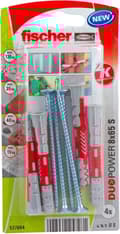 Miniatyrbillede 1 af 8: Fischer stik Duopower med skrue 8x65mm (pr. 4 stk.)