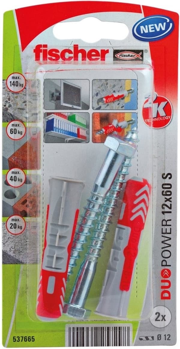 Fischer Universalplugg med skruv - 12x60mm