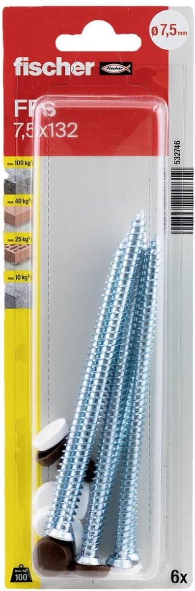 Fischer FFS 7,5 x 152 K NV Rammepropper 532747 1 sæt(er)