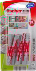 Miniatyrbillede 1 af 8: Fischer stik Duopower 8x65mm (pr. 8 stk.)