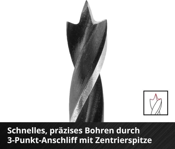 Einhell 108733 Træspiralpanelsæt 10 styk 3 mm, 4 mm, 5 mm, 6 mm, 7 mm, 8 mm 1 sæt(er)
