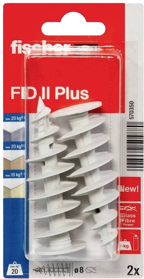 Fischer FID II Plus isoleringsmateriale dyvel 80 mm 570350 2 stk.