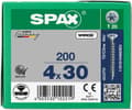 Miniatyrbillede 7 af 10: Spax spånpladeskrue Forzinket Torx 4,0 x 30 (200)
