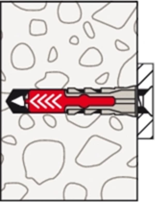 Fischer 535486 Universalplugg med skruv galvaniserad - 4,5 x 30mm