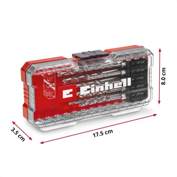 Einhell 108723 spiralborrset i metall 10 delar 2 mm, 2,5 mm, 3 mm, 3,5 mm, 4 mm, 4,5 mm, 5 mm, 5,5 m