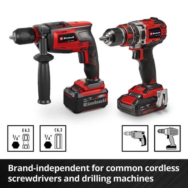 Einhell 108723 spiralborrset i metall 10 delar 2 mm, 2,5 mm, 3 mm, 3,5 mm, 4 mm, 4,5 mm, 5 mm, 5,5 m