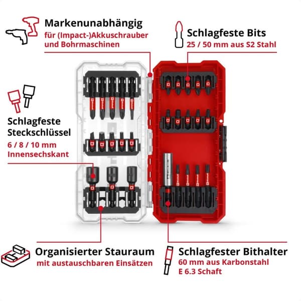 Einhell 108703 bitset 28-delar