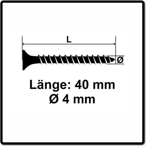 Fischer Power-Fast II 670158 spånpladeskruer 4 mm 45 mm T-profil stål galvaniseret 1000 stk (670 stk.