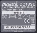 Miniatyrbillede 8 af 9: Makita DC18SD 14,4V - 18V Li-Ion batterioplader med passiv køling