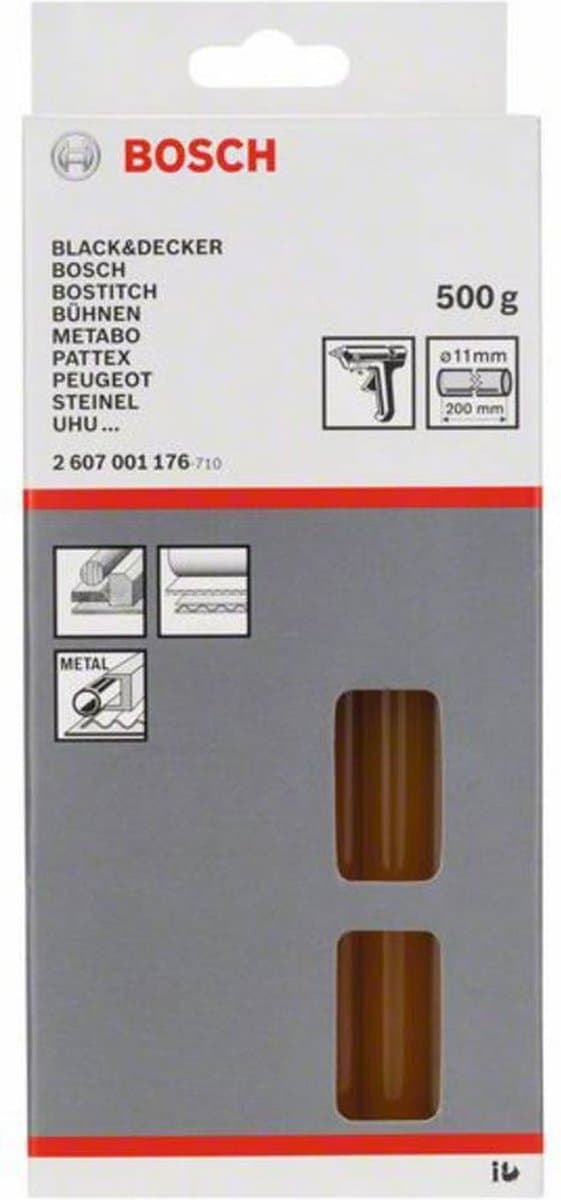 Bosch limpatroner gul - diameter 11 mm - længde 200 mm - 25 stk.