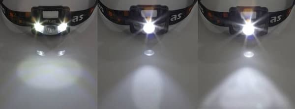 Arcas 307 10010 Lanterne på pandebånd Sort LED