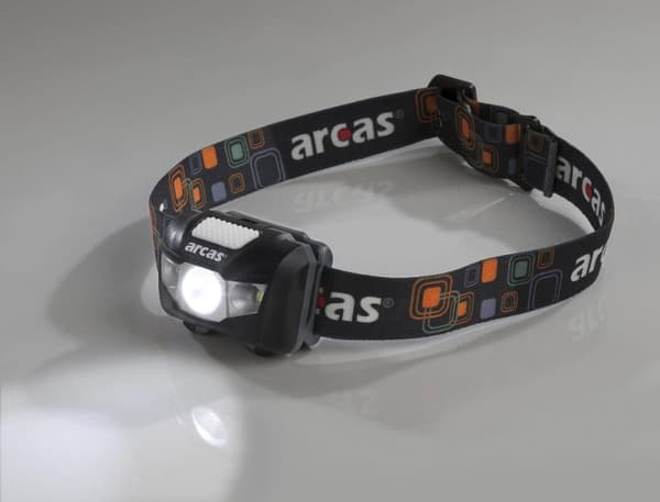 Arcas 307 10010 Lanterne på pandebånd Sort LED