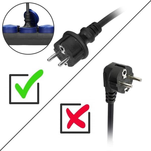 ChiliTec 3-vejs fordeler til udendørs 5m IP44 H07RN-F3G1.5mm² (22351)