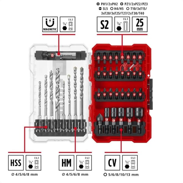 Einhell 108763 Borr- och bitssortiment 39 st