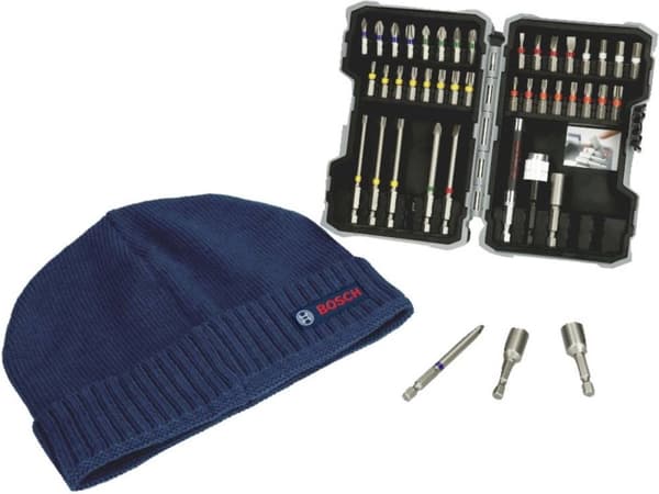 Bosch tilbehør 0615997658 bit sæt 43-delt, Phillips Phillips, Pozidriv Phillips, slot, T-profil