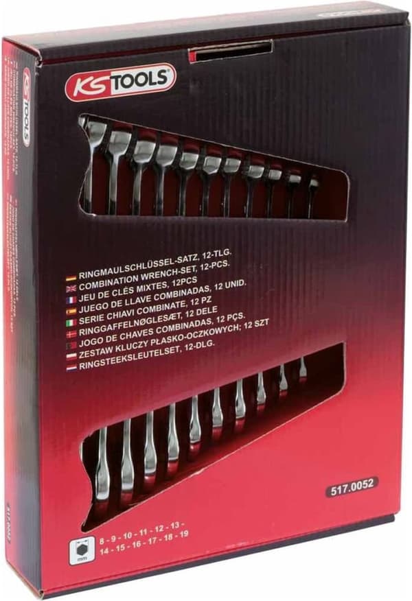 KS Tools 517.0052 Ringnøglesæt 12-delt 19 mm