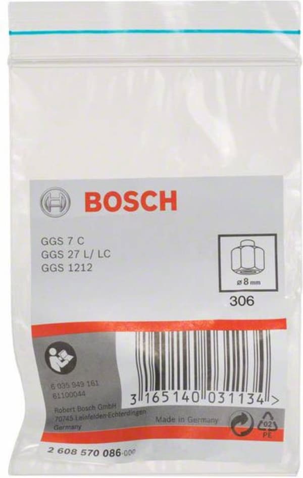 Bosch - klämhylsa med klämmutter - 8 mm