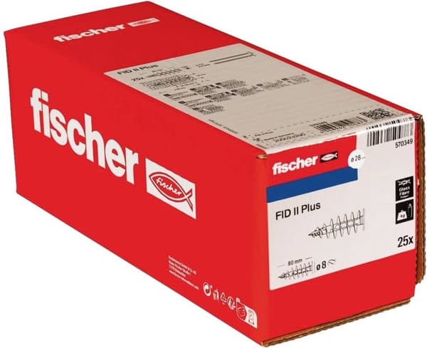 Fischer FID II Plus isoleringsmateriale dyvel 80 mm 570349 25 stk.