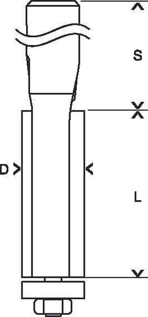 Bosch kantrensning - 8 mm, D1 12,7 mm, L 40 mm, G 84 mm