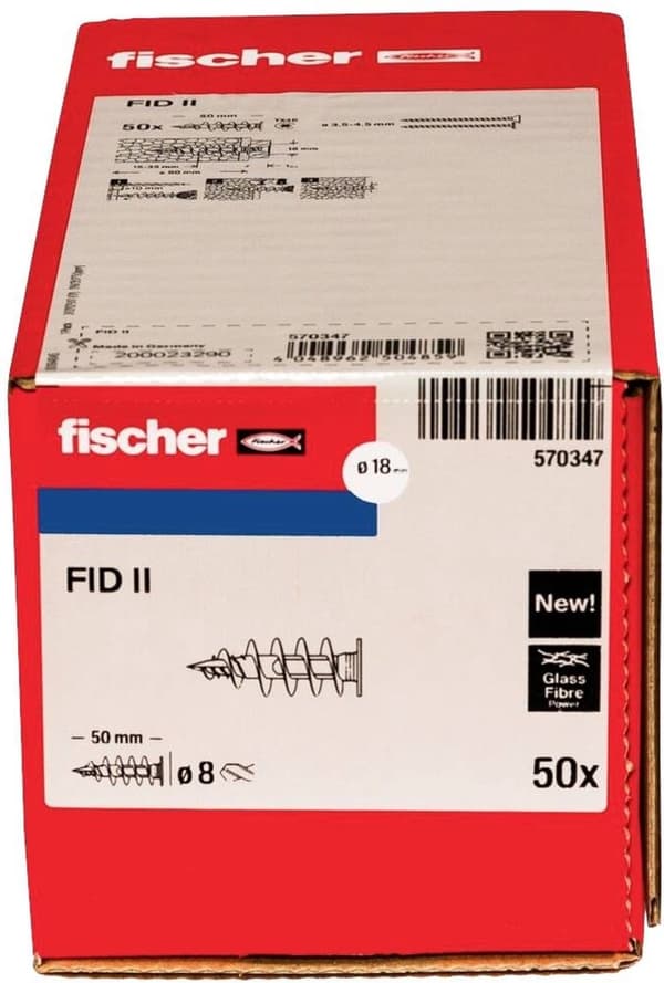 Fischer FID II isoleringsmateriale dyvel 50 mm 570347 50 stk.