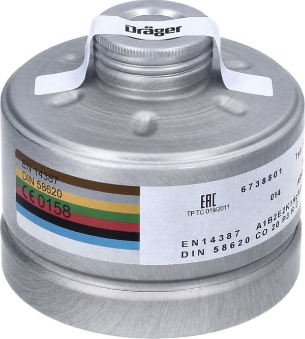 Dräger 1140 A1B2E2K1 Hg NO CO P3 RD kombinationsfilter