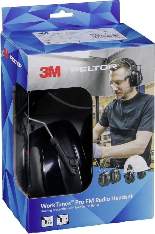 Peltor WorkTunes Pro FM Radio Headset hjälm variant