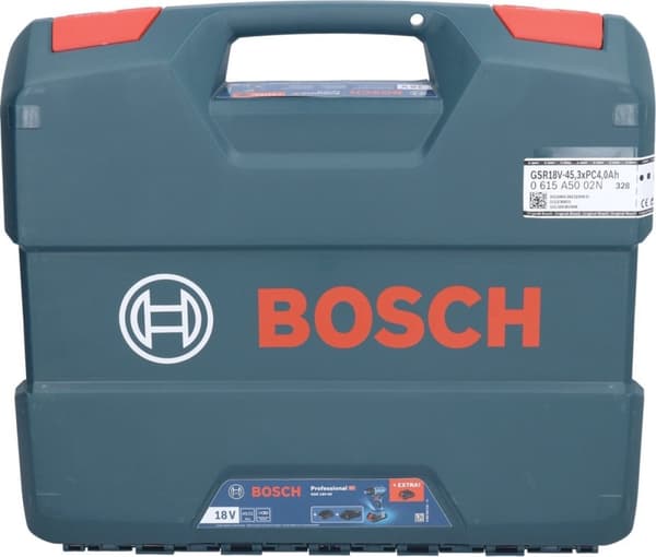 Bosch akku boremaskine GSR 18V-45 Professional 18Volt blå/sort 3x Li-Ion batteri (0615A5002N)