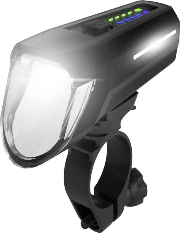 FISCHER CYKEL forlygte 100 Lux Forlygte LED virker på et batteri Sort