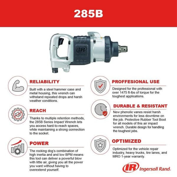 Ingersoll-rand slagnyckel - 285B - Ingersoll Rand Kraftig slagnyckel 1"