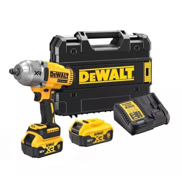 ½” DEWALT XR 18V Borstlös slagnyckel 1396 Nm - 2 batterier 5,0 Ah, laddare - DCF900P2T-QW