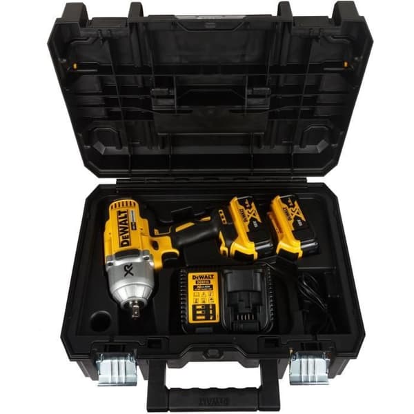 DEWALT XR Slagnyckel 18V 5Ah Li-Ion 3 hastigheter levereras med 2 batterier i TSTAK-låda, klämbar och stapelbar