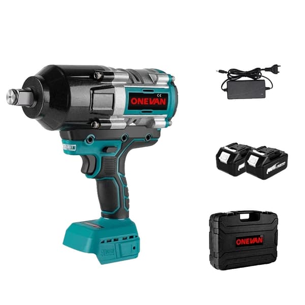 Slagborrmaskin, 3100N.M Vridmoment, Borstlös Motor,2 Batteri EU-kontakt