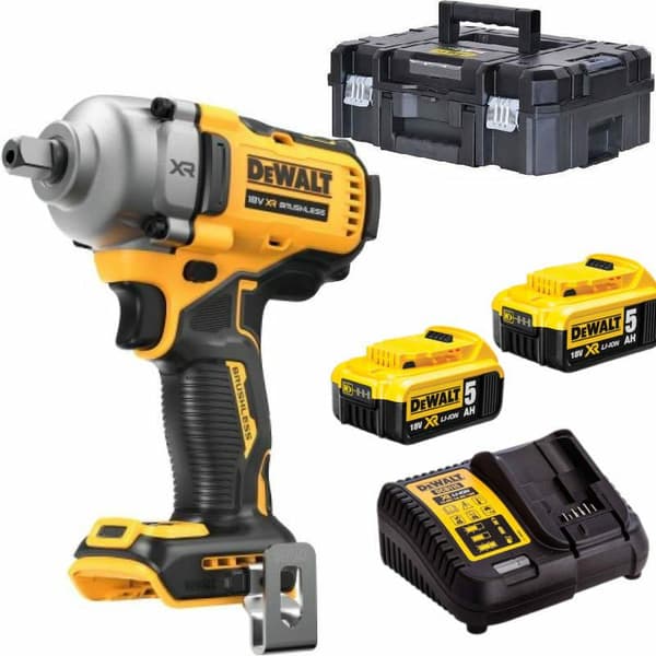DEWALT SLAGNYCKEL 1/2" 18V 812Nm 2x5,0Ah 4-VÄGGS TSTAK RATchet DCF892P2T