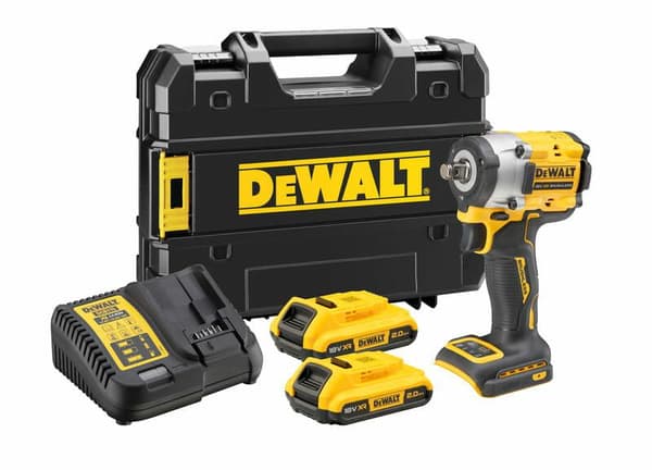 DEWALT SLAGSNØGLE 1/2" 18V 406Nm 2x2,0Ah TSTAK RING DCF921D2T