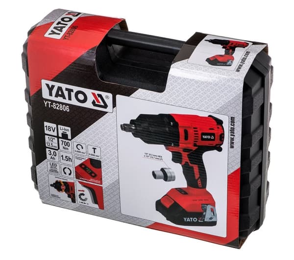Børsteløs slagnøgle 1/2" 700Nm YATO YT-82806