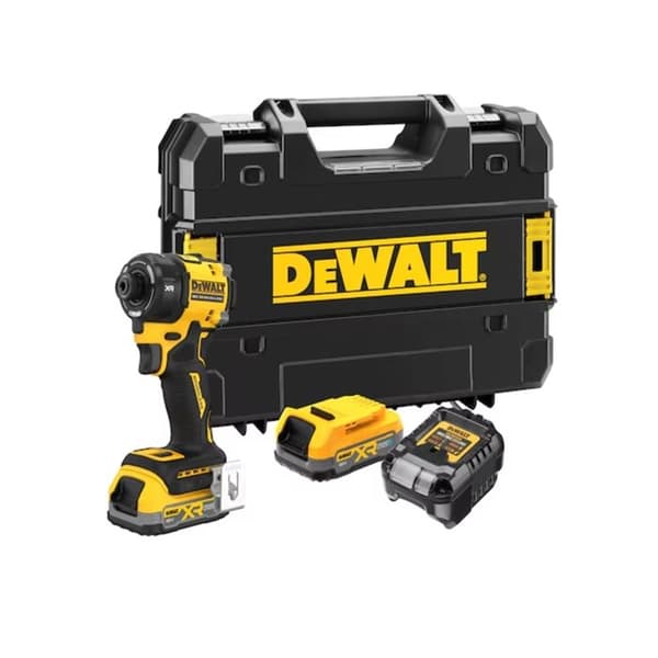Premium Hydraulisk Borrskruvdragare XR 18V Borstlös - DEWALT - med 1 18V 1.7Ah batteri - laddare - TSTAK - DCF870E2T-QW