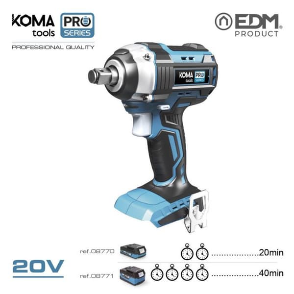 20V BORSTLÖS SLAGNYCKEL (UTAN BATTERI OCH LADDARE) 16x23,5cm KOMA TOOLS PRO SERIES BATTERI
