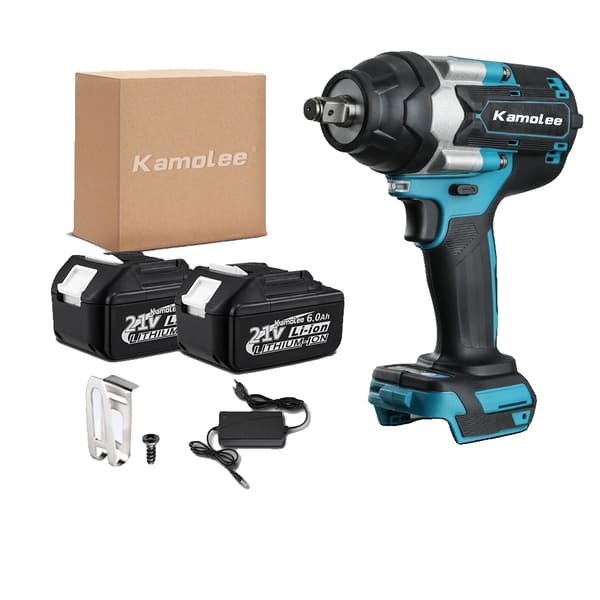 Elektrisk Skruenøgle, Maksimal Moment 1800N.m, Børsteløs Motor,To 6.0BAT karton, EU