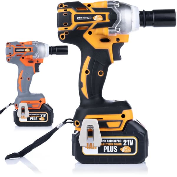 Rosfix Orange Doberman 21V OD21V Akku slagnøgle + tilbehør + 2x 4Ah batteri