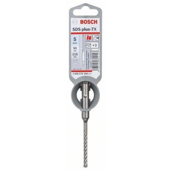 Bosch 2608576104 SDS-Plus Hammerboremaskine Plus 7x - 4-skærer - 5 x 50 x 110mm - Hårdmetal