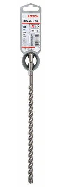 Bosch 2608576142 SDS-Plus Hammerboremaskine Plus 7x - 4-skærer - 10 x 200 x 265mm - Hårdmetal