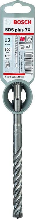 Miniatyrbild 1 av 2: Bosch Betongborr SDS plus-7 diameter 12 x 100/165mm
